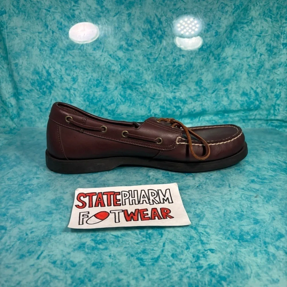 Polo Sport Ralph Lauren Men’s Brown Low Top Casual Leather Boat Shoes Size 11
